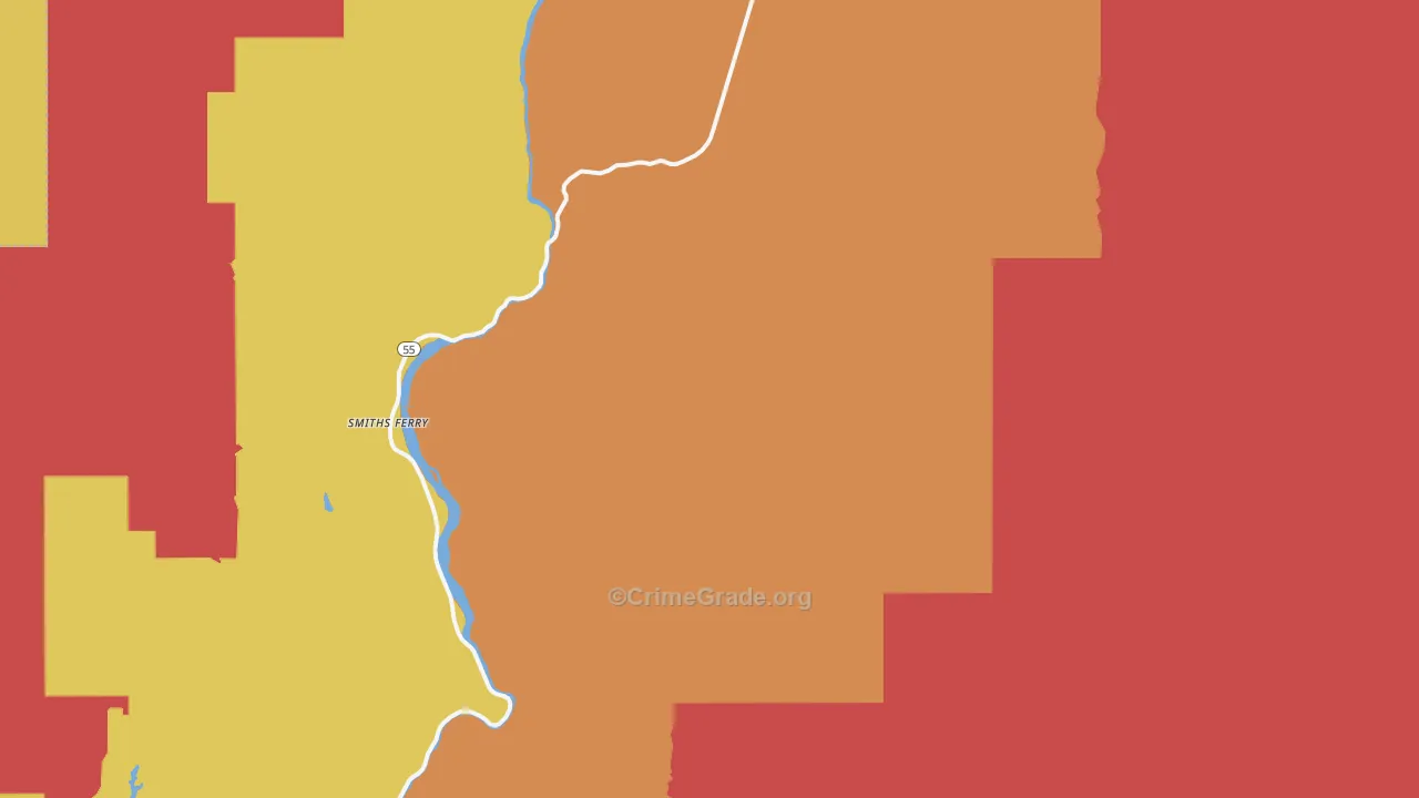 Smiths Ferry, ID Map of Vandalism Rates
