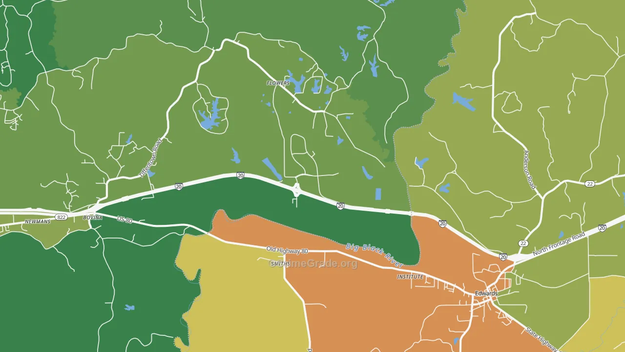 Smiths, MS Map of Vandalism Rates