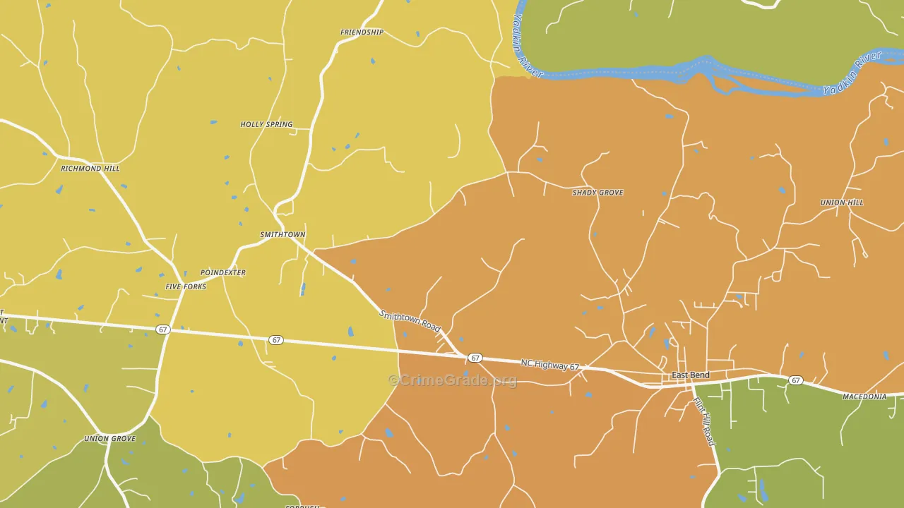 Smithtown, NC Map of Vandalism Rates
