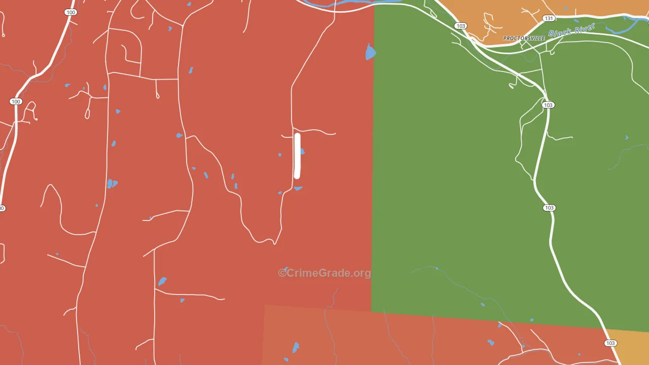 Smithville, VT Map of Vandalism Rates