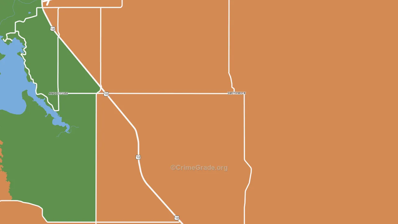 Smithwick, SD Map of Vandalism Rates