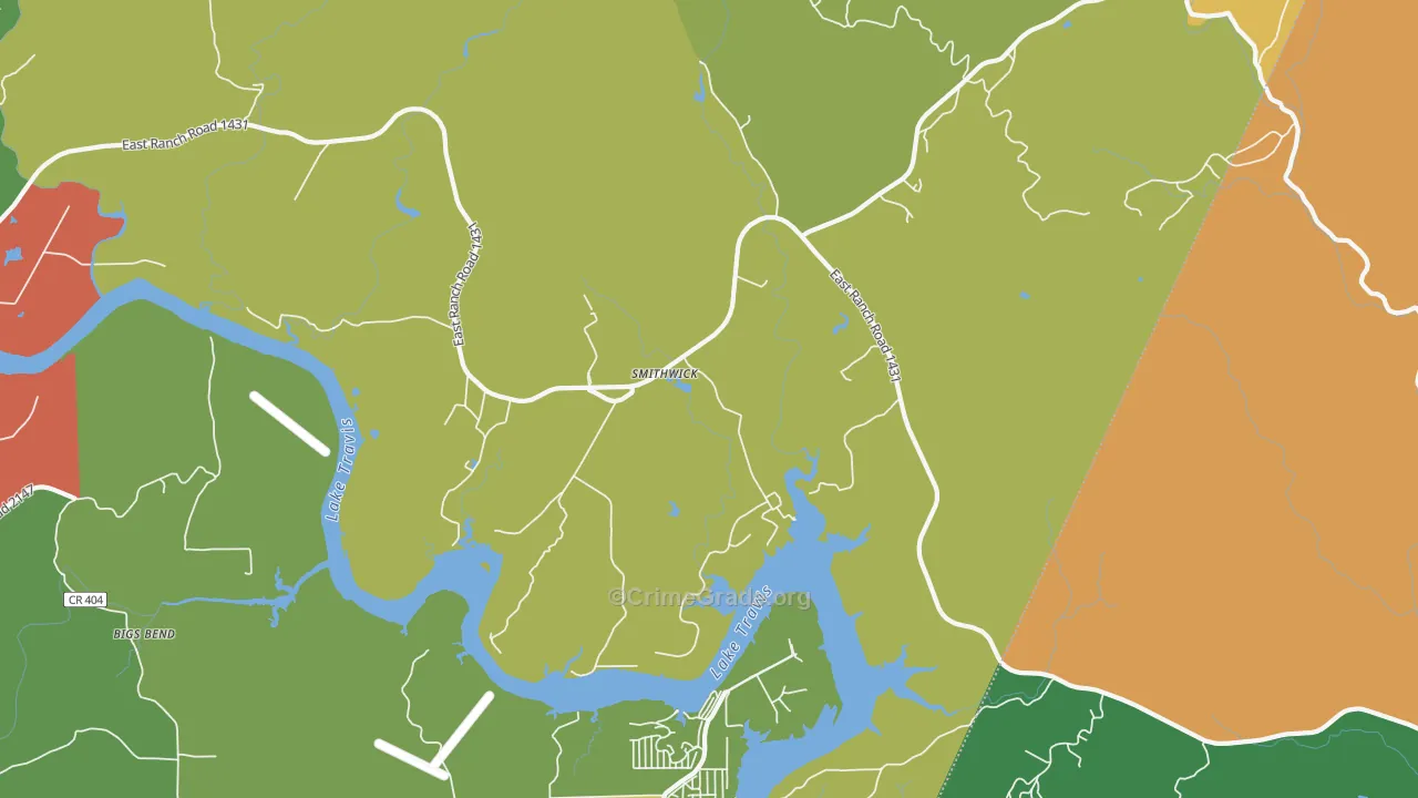 Smithwick, TX Map of Vandalism Rates