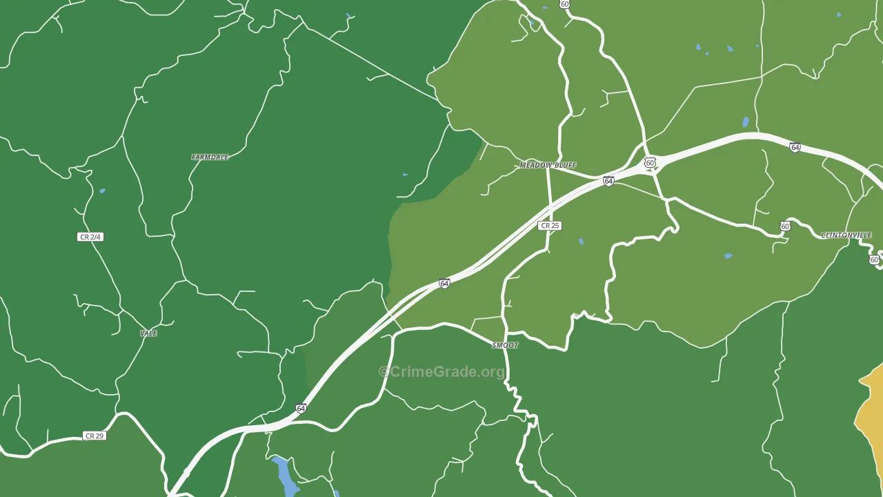 Smoot, WV Map of Vandalism Rates