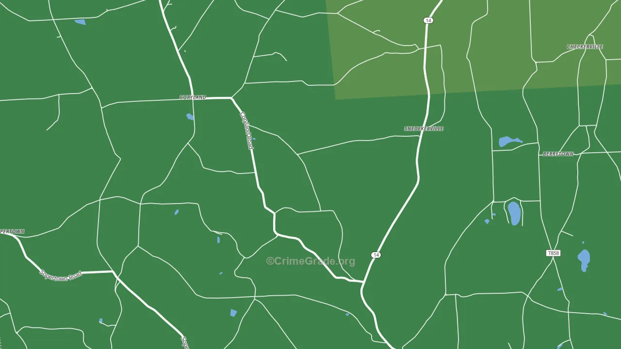 Snedekerville, PA Map of Vandalism Rates