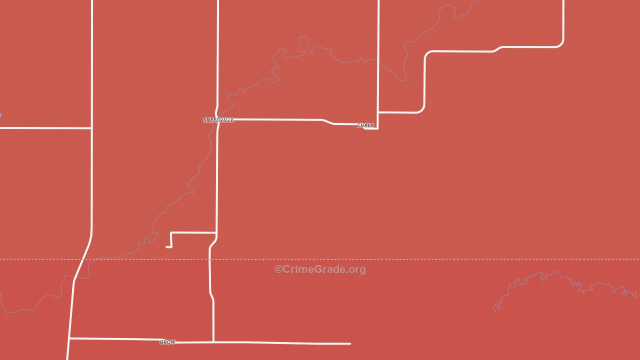 Sneedville, TX Map of Vandalism Rates