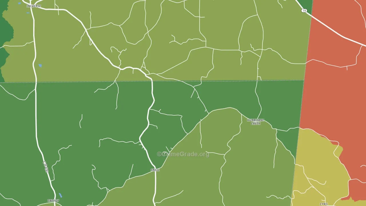 Snell, MS Map of Vandalism Rates