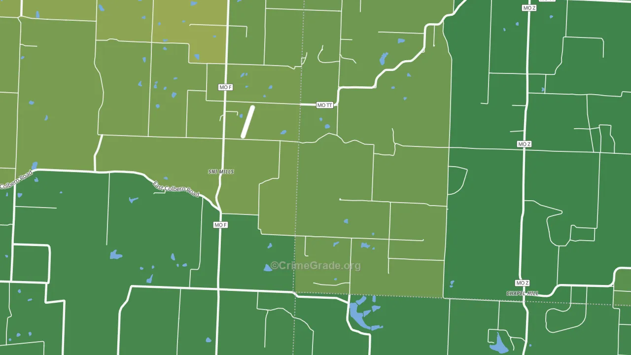 Sni Mills, MO Map of Vandalism Rates