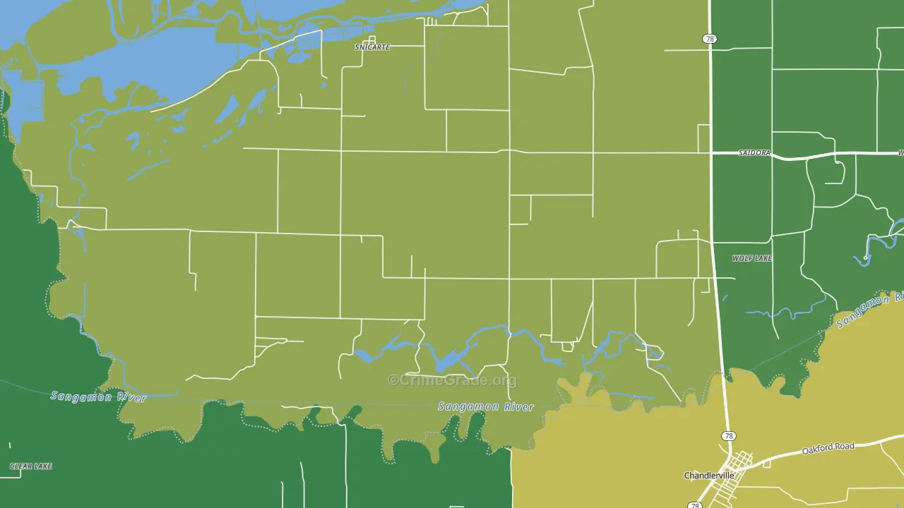 Snicarte, IL Map of Vandalism Rates