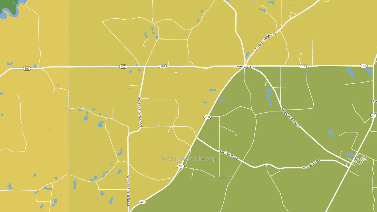 Snipesville, GA Map of Vandalism Rates