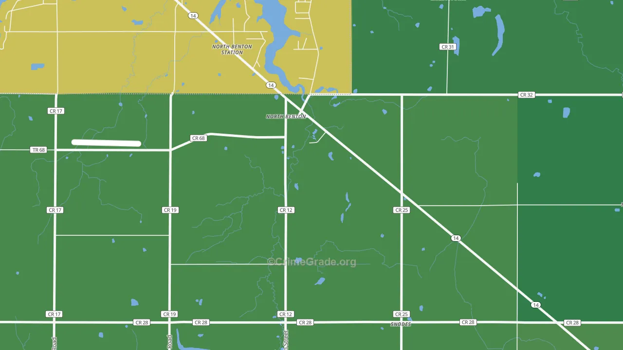 Snodes, OH Map of Vandalism Rates