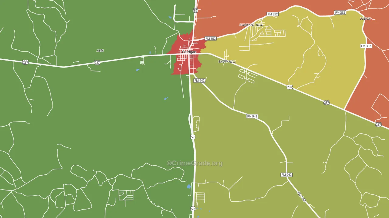 Snow Hill, TX Map of Vandalism Rates