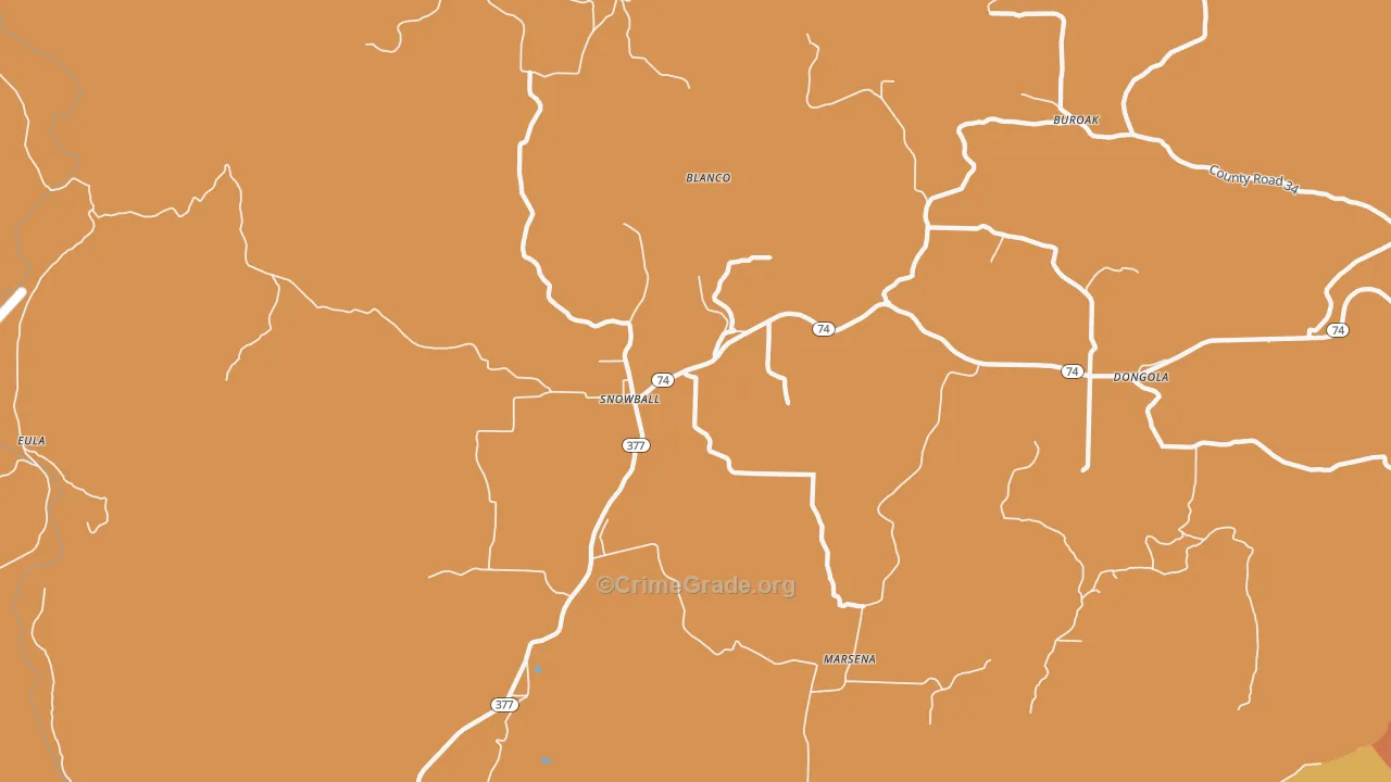 Snowball, AR Map of Vandalism Rates