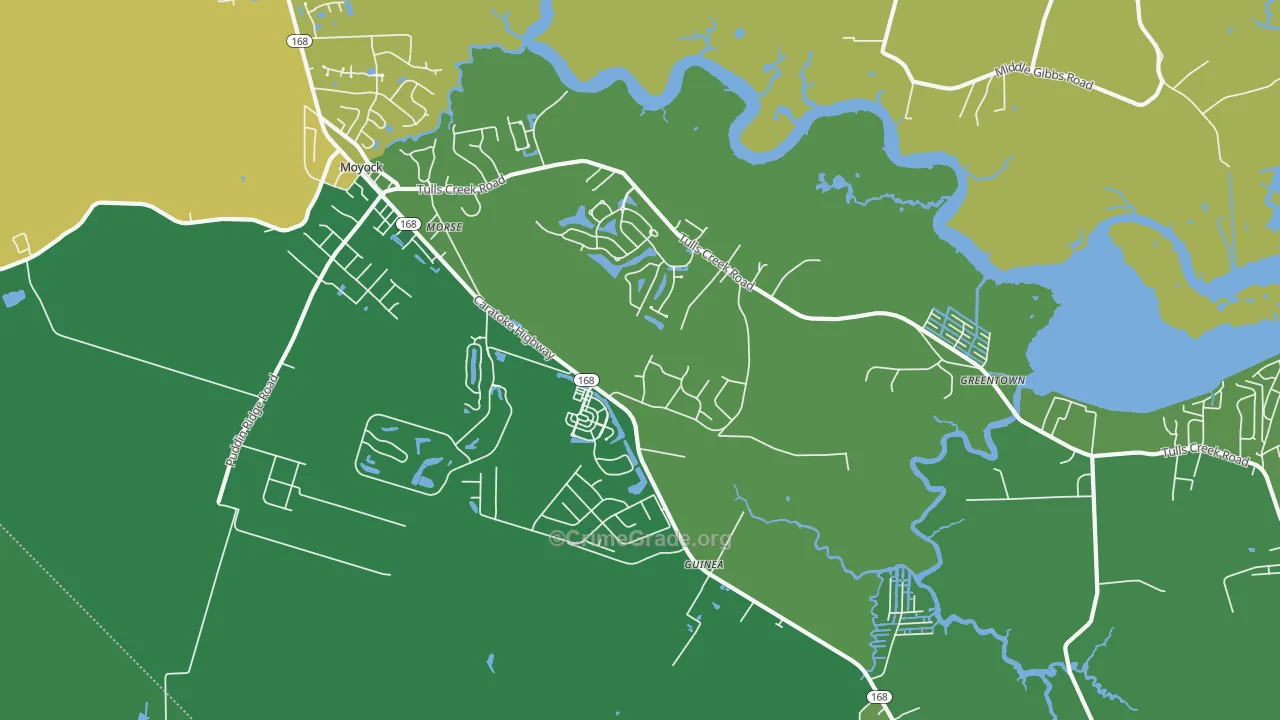 Snowden, NC Map of Vandalism Rates