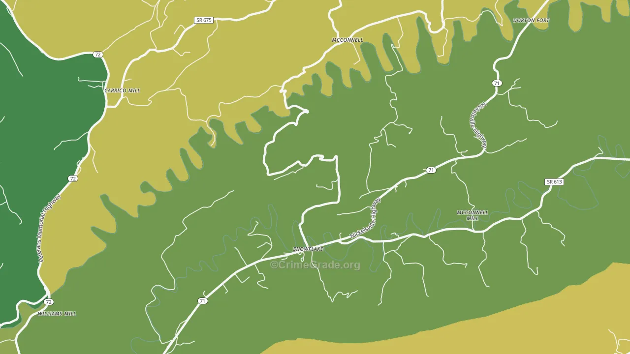 Snowflake, VA Map of Vandalism Rates