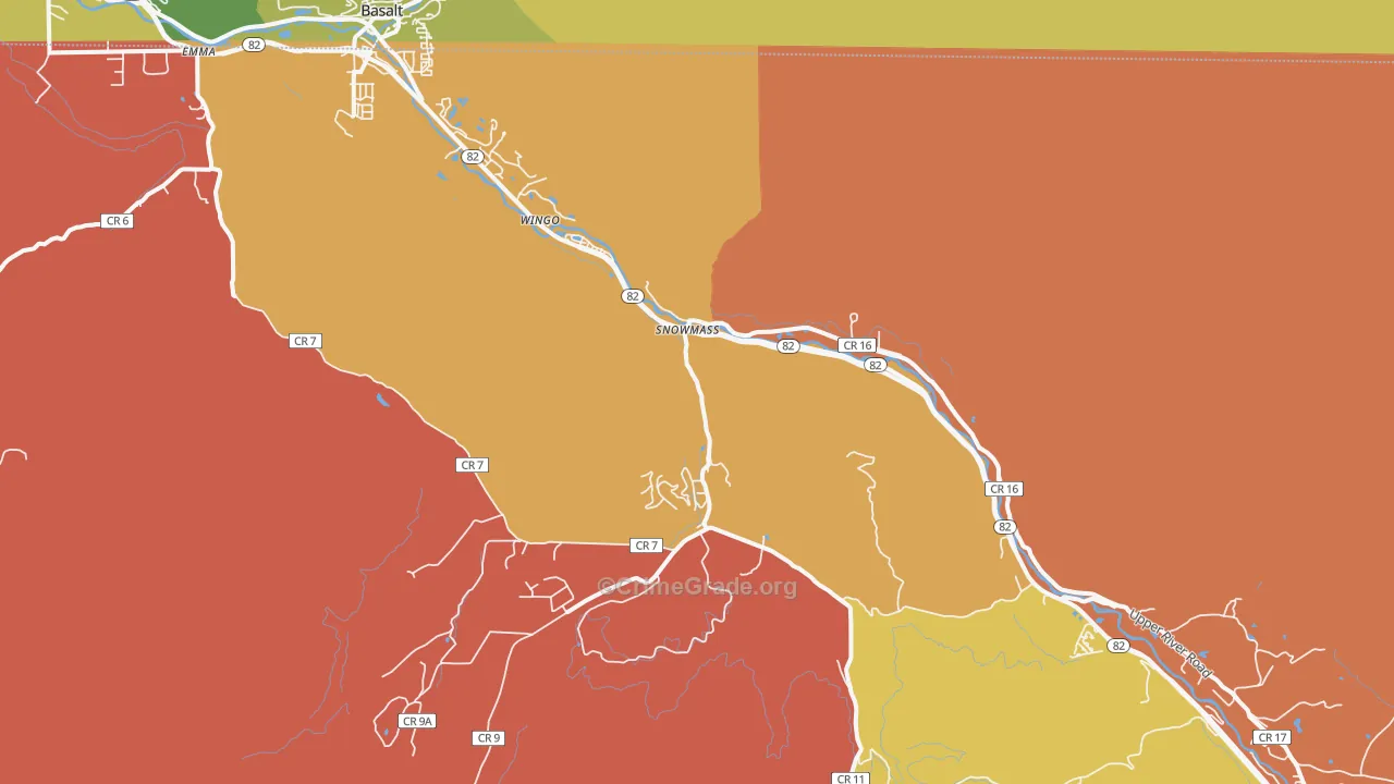 Snowmass, CO Map of Vandalism Rates
