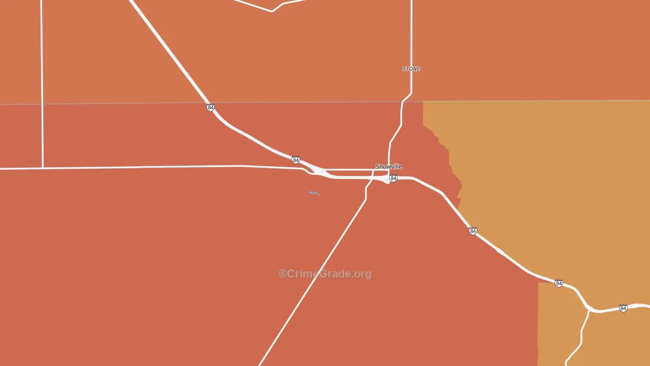 Snowville, UT Map of Vandalism Rates