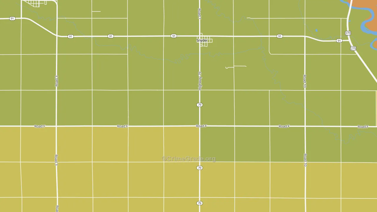 Snyder, NE Map of Vandalism Rates