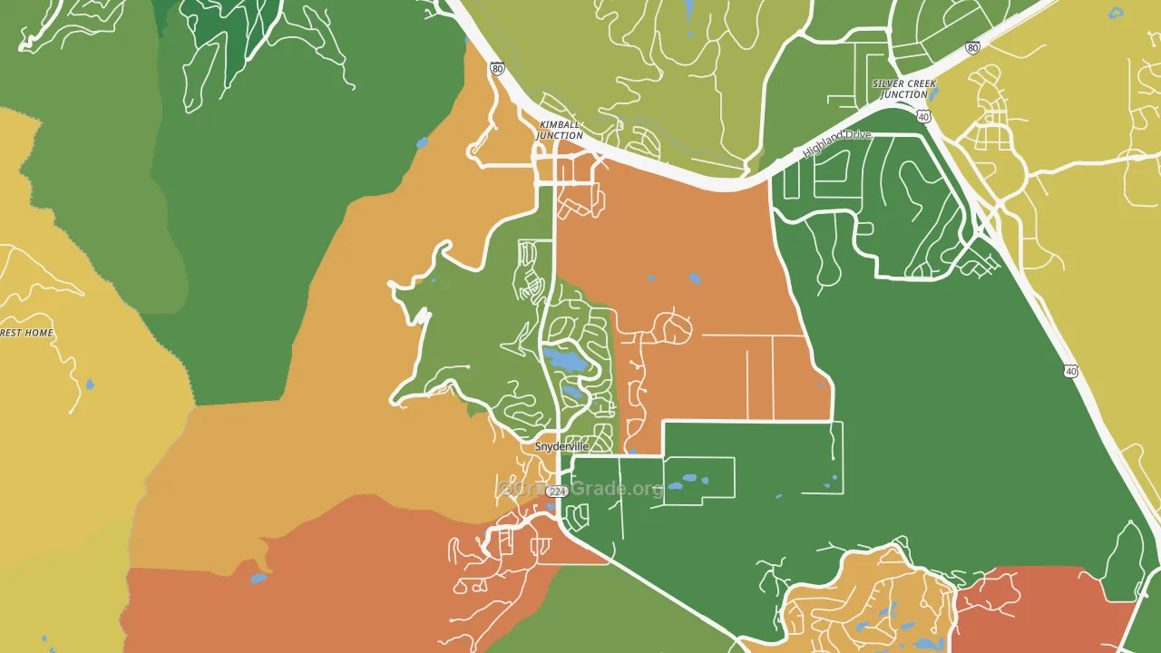 Snyderville, UT Map of Vandalism Rates