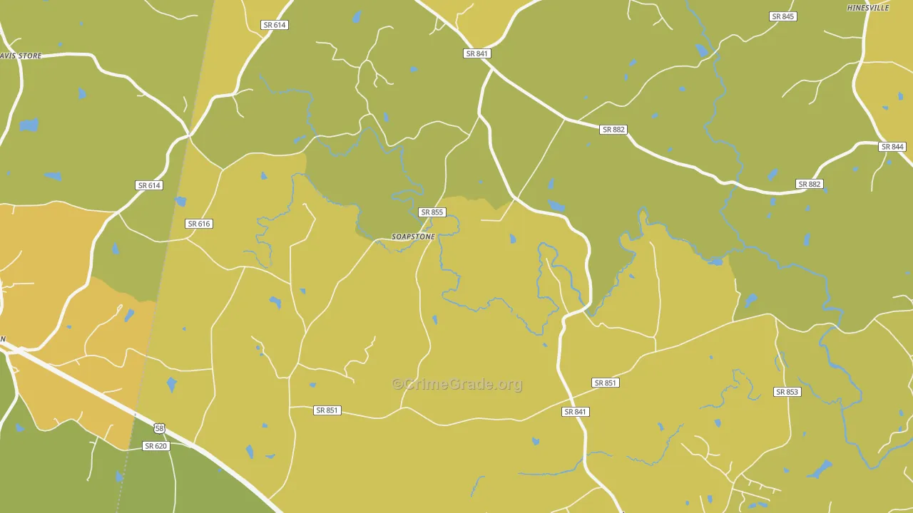 Soapstone, VA Map of Vandalism Rates