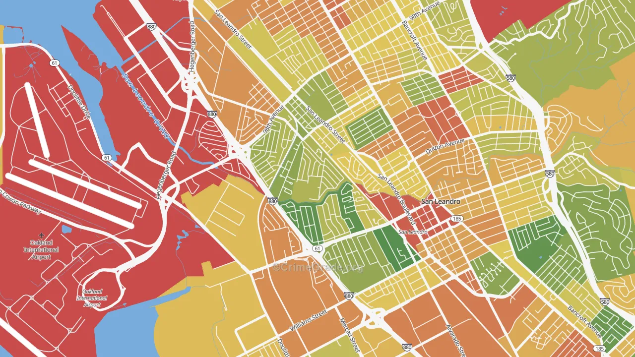 Sobrante Park, Oakland, CA Map of Vandalism Rates