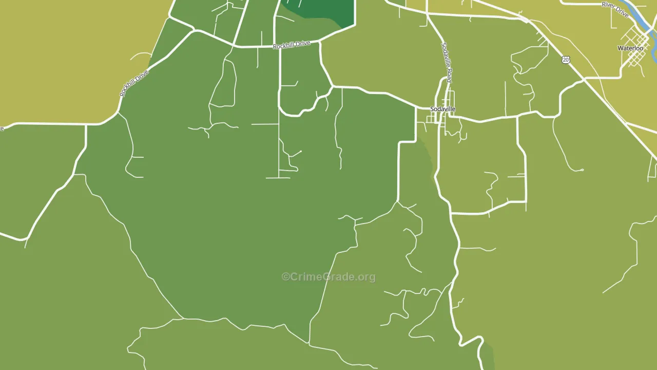Sodaville, OR Map of Vandalism Rates