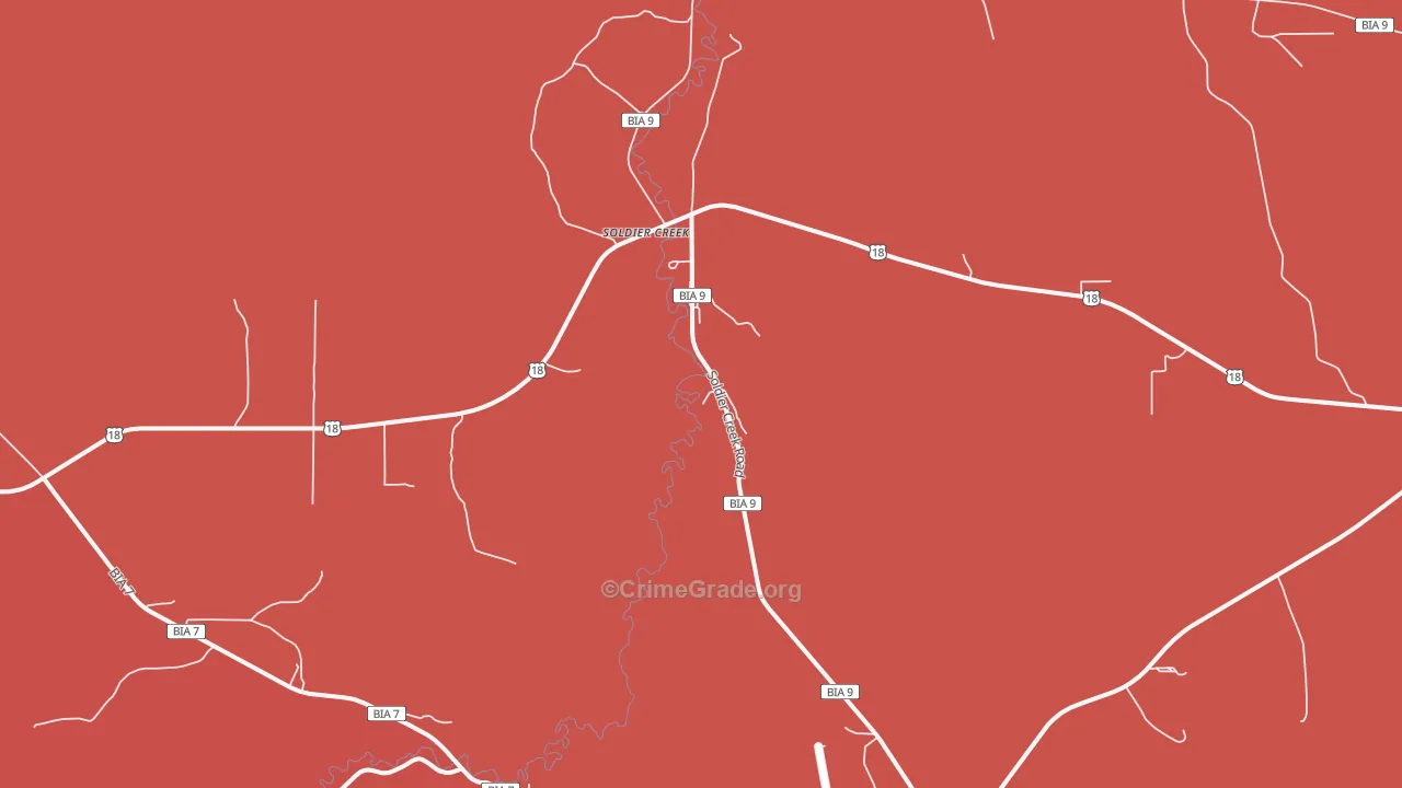 Soldier Creek, SD Map of Vandalism Rates