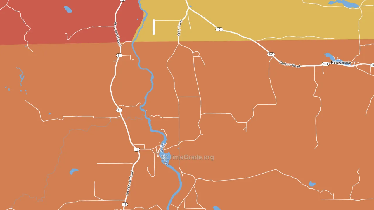 Soldier Pond, ME Map of Vandalism Rates