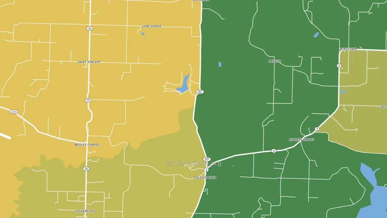 Solgohachia, AR Map of Vandalism Rates