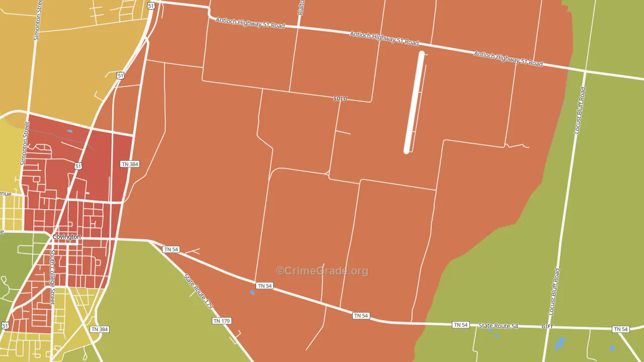 Solo, TN Map of Vandalism Rates