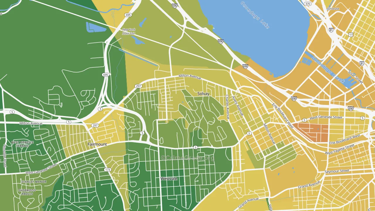 Solvay, NY Map of Vandalism Rates