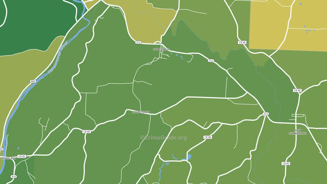 Somerdale, OH Map of Vandalism Rates