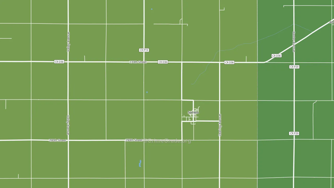 Somers, IA Map of Vandalism Rates