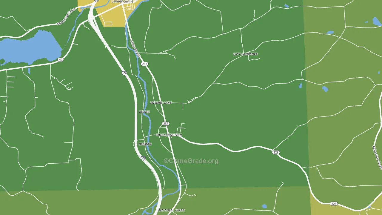 Somers Lane, PA Map of Vandalism Rates