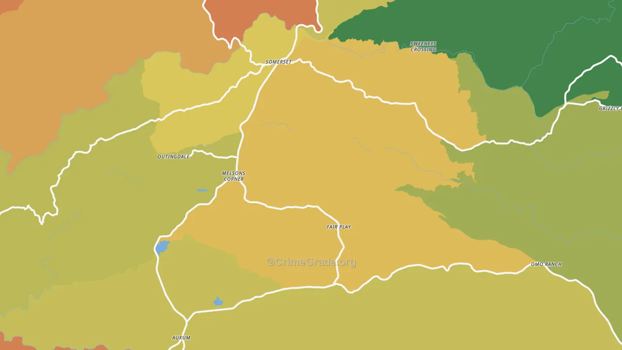Somerset, CA Map of Vandalism Rates