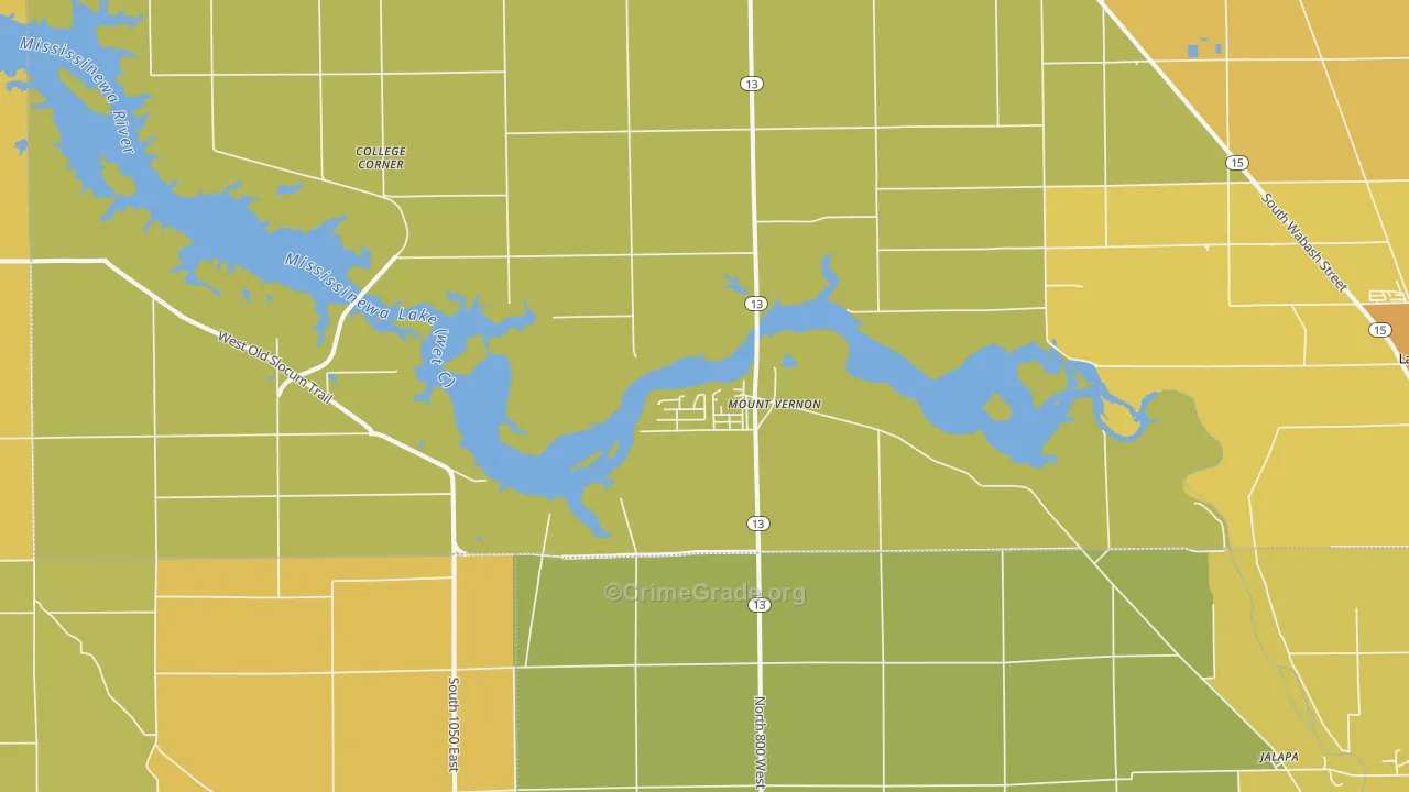 Somerset, IN Map of Vandalism Rates