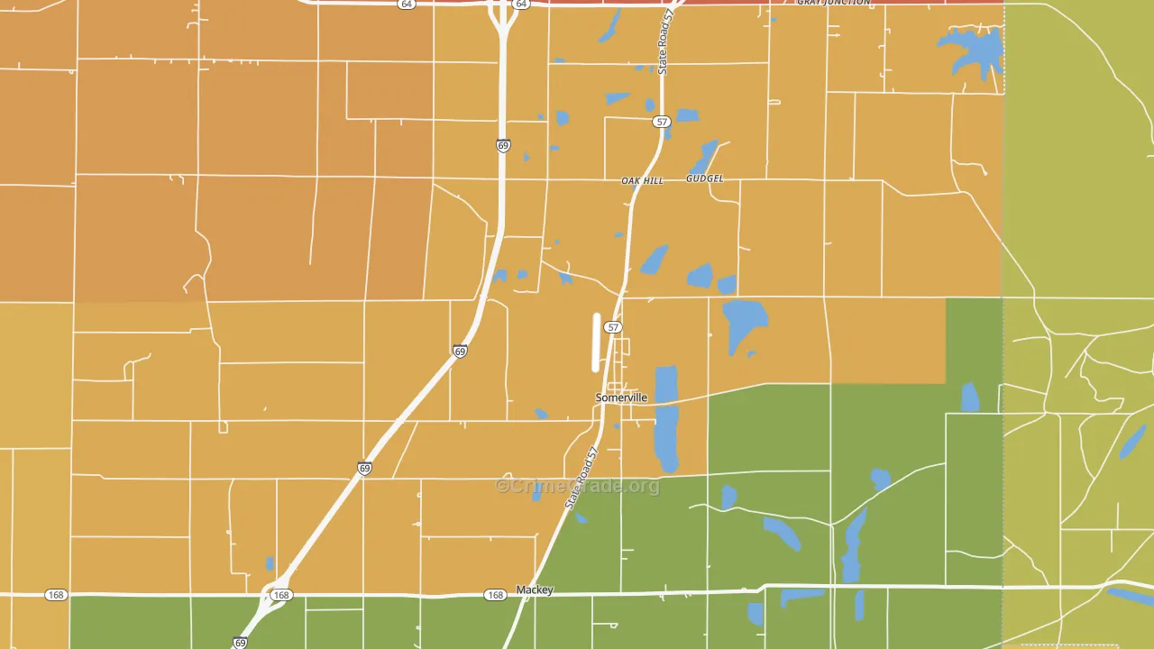 Somerville, IN Map of Vandalism Rates