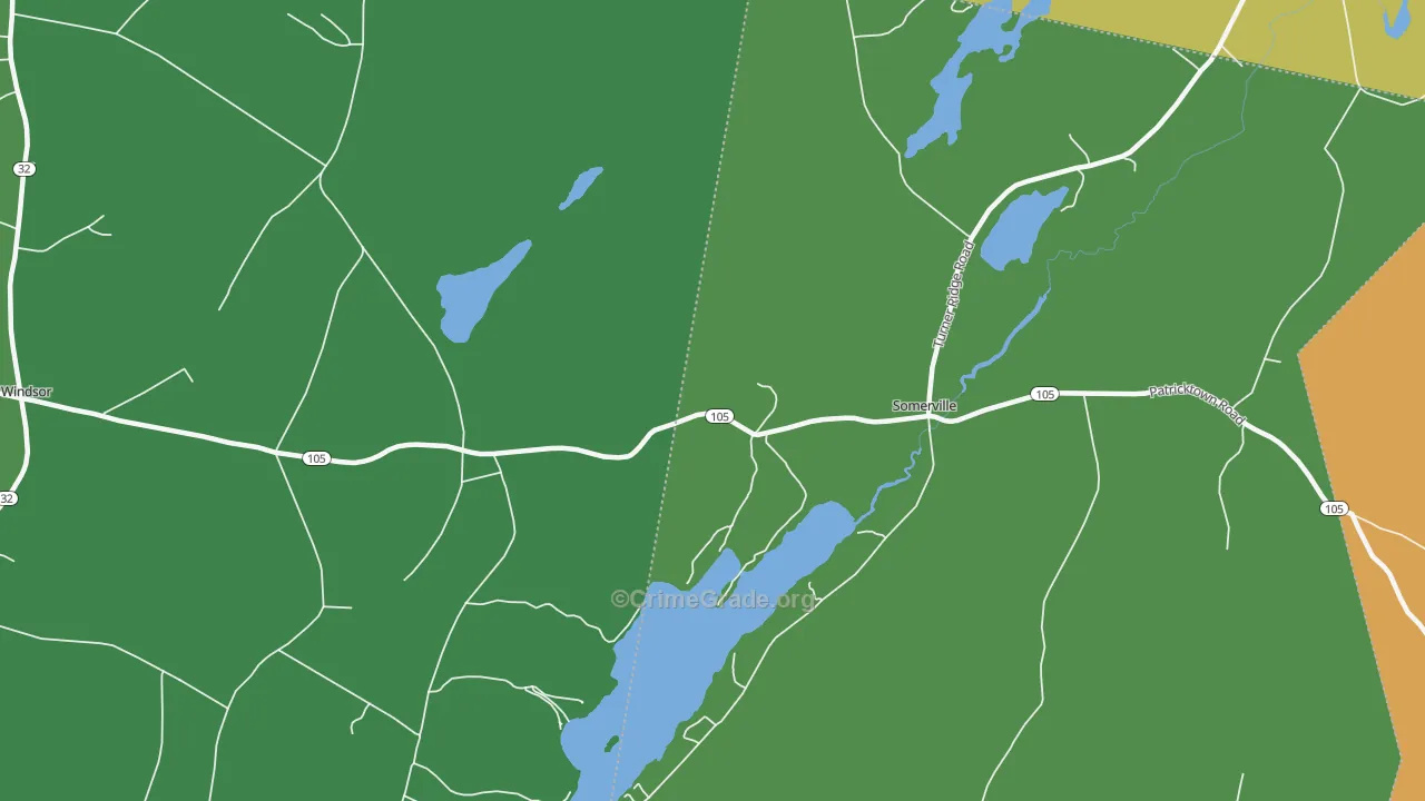 Somerville, ME Map of Vandalism Rates