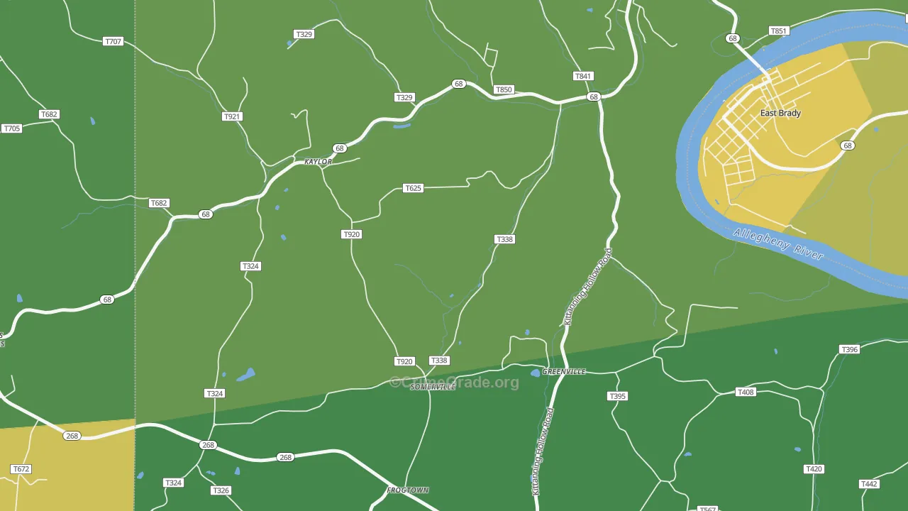 Somerville, PA Map of Vandalism Rates
