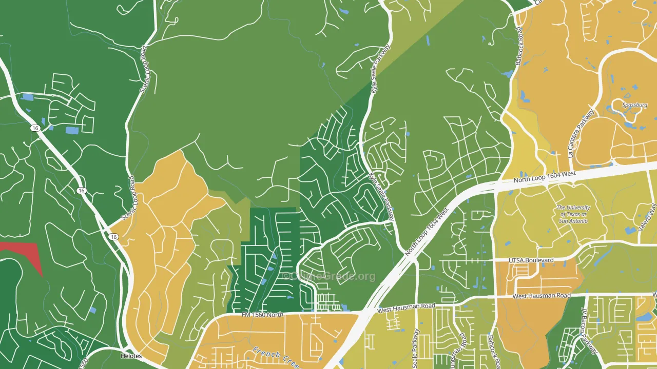 Sonoma Ranch, Helotes, TX Map of Vandalism Rates