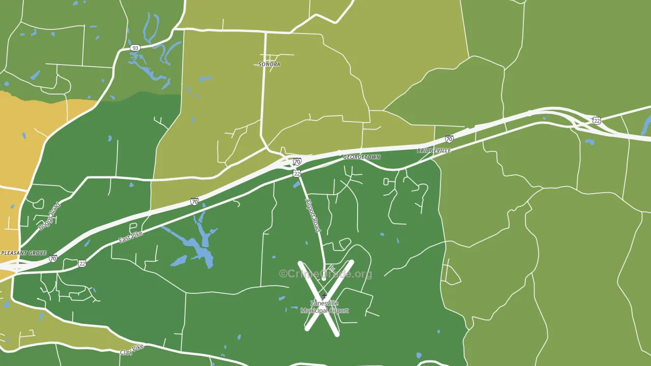 Sonora, OH Map of Vandalism Rates
