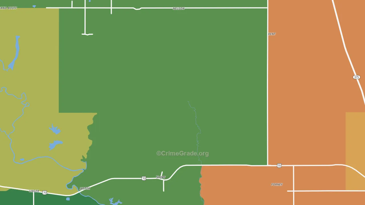 Soper, OK Map of Vandalism Rates