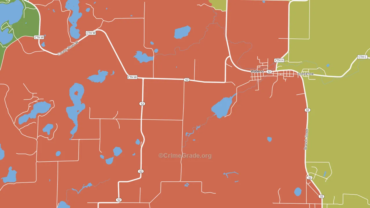 Soperton, WI Map of Vandalism Rates