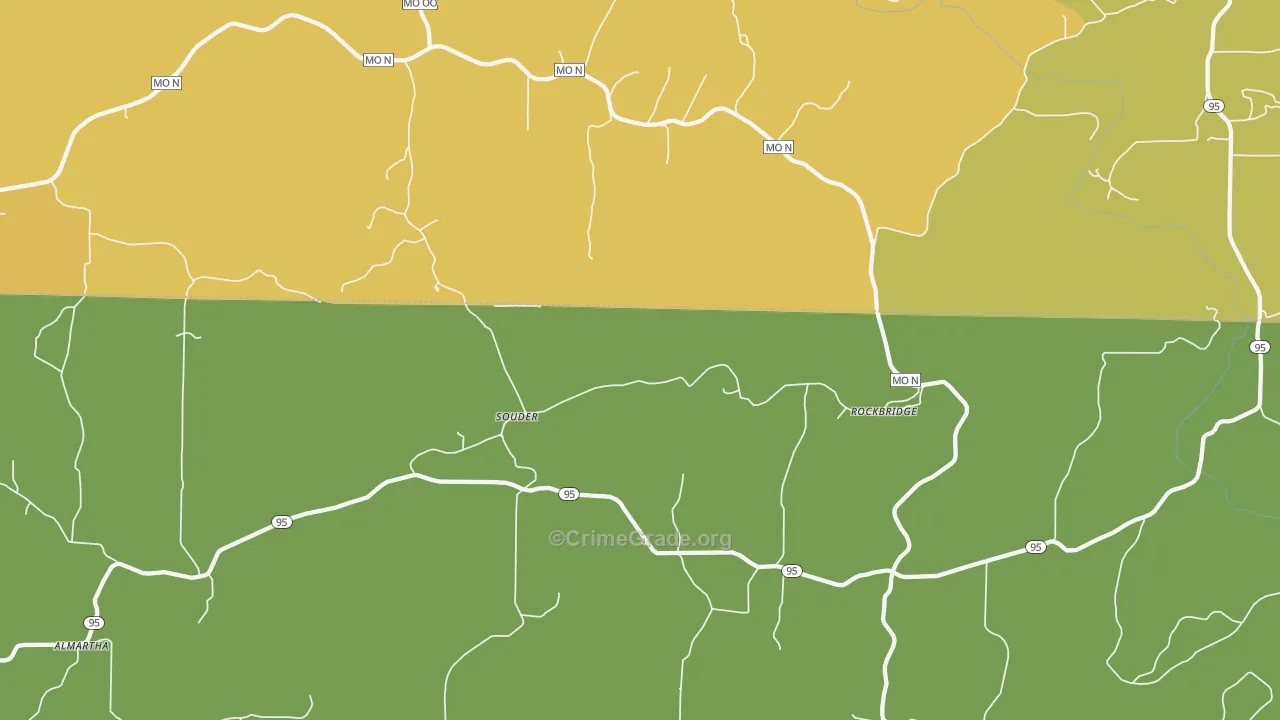 Souder, MO Map of Vandalism Rates