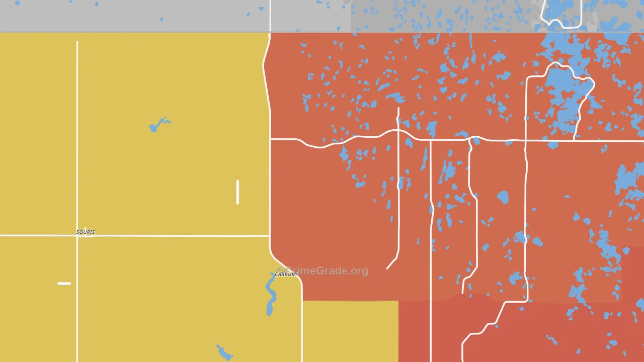 Souris, ND Map of Vandalism Rates