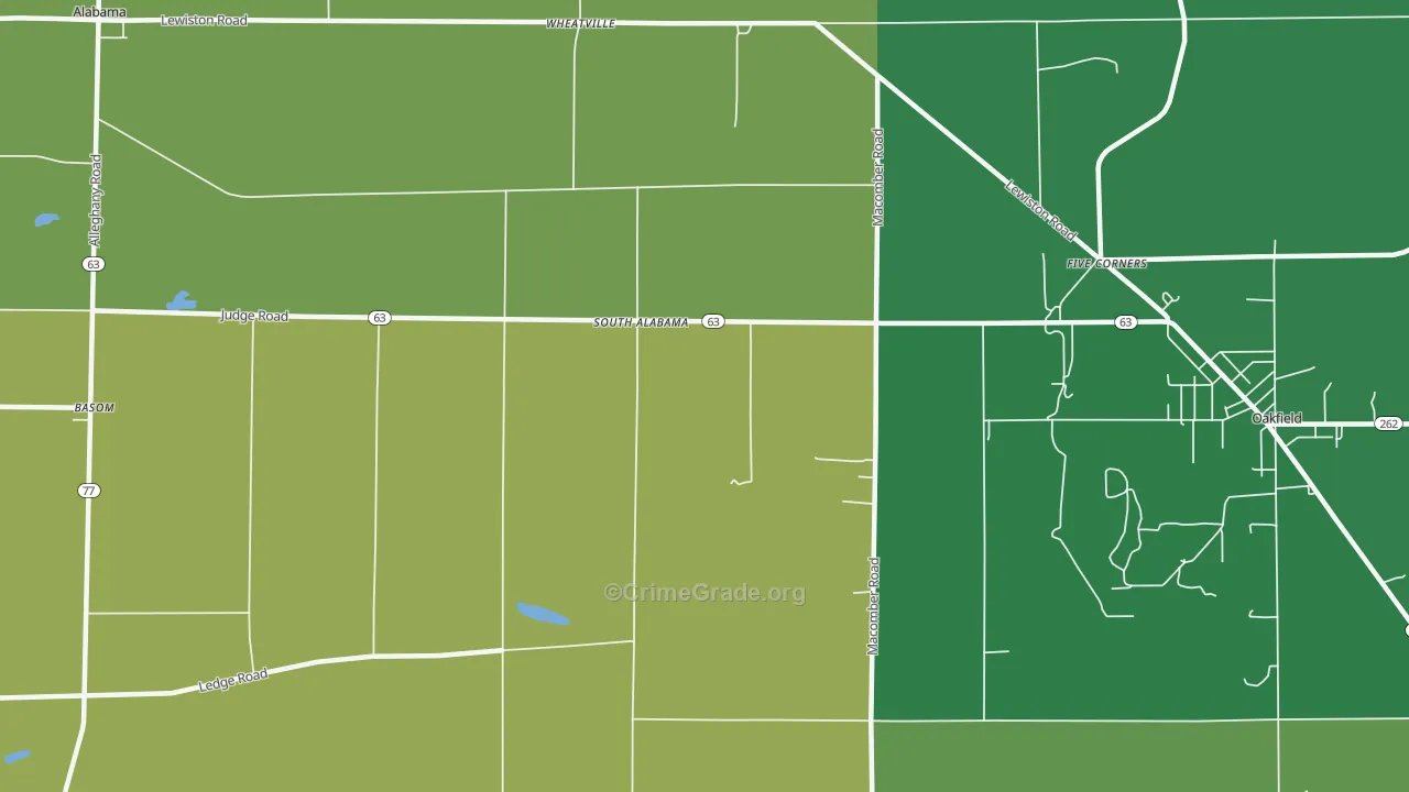 South Alabama, NY Map of Vandalism Rates