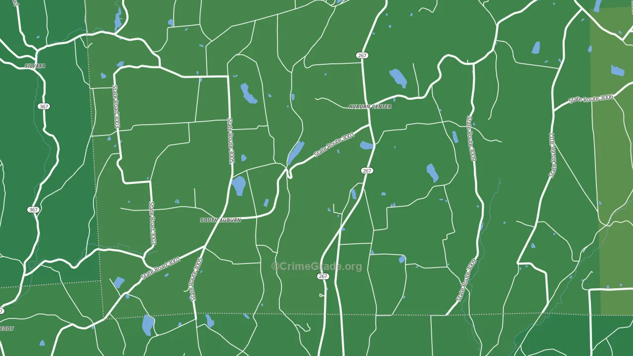 South Auburn, PA Map of Vandalism Rates