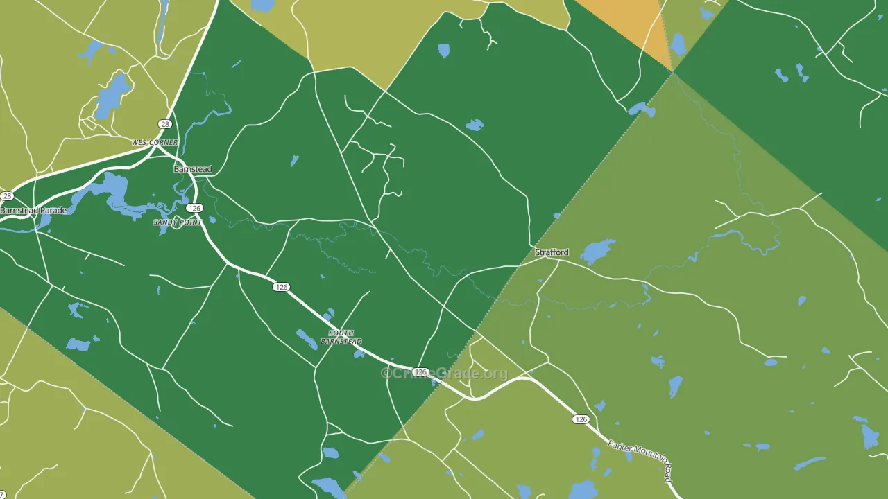 South Barnstead, NH Map of Vandalism Rates