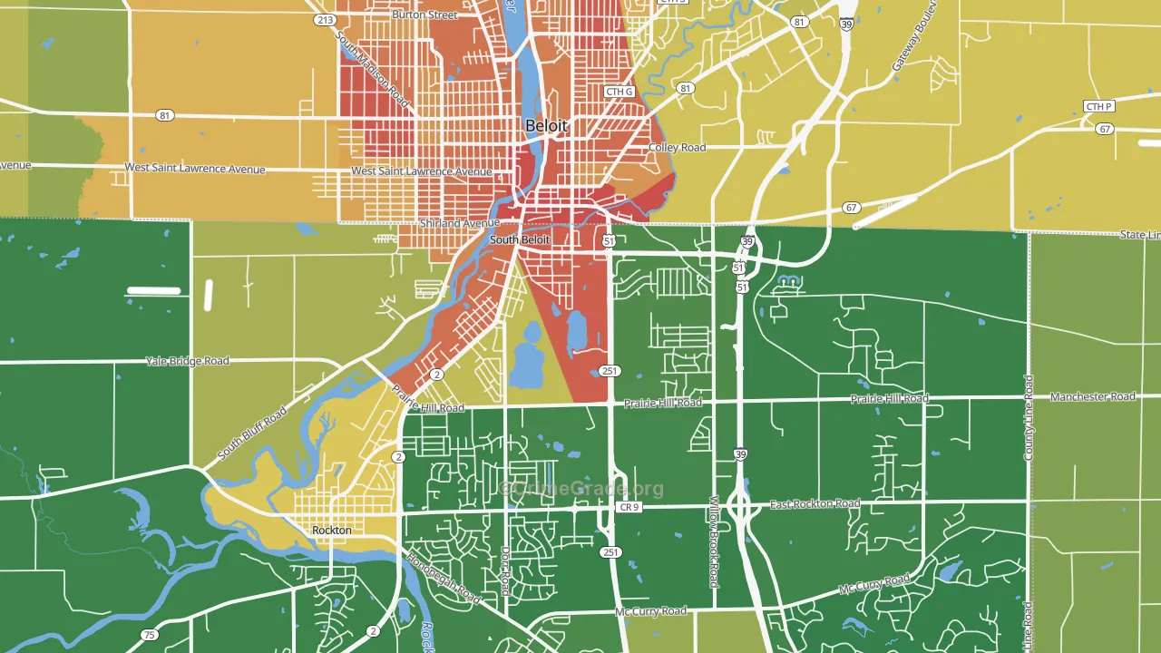 South Beloit, IL Map of Vandalism Rates