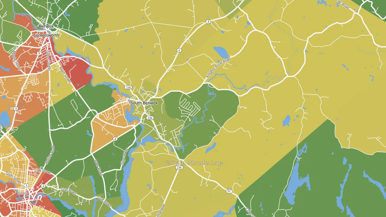 South Berwick, ME Map of Vandalism Rates