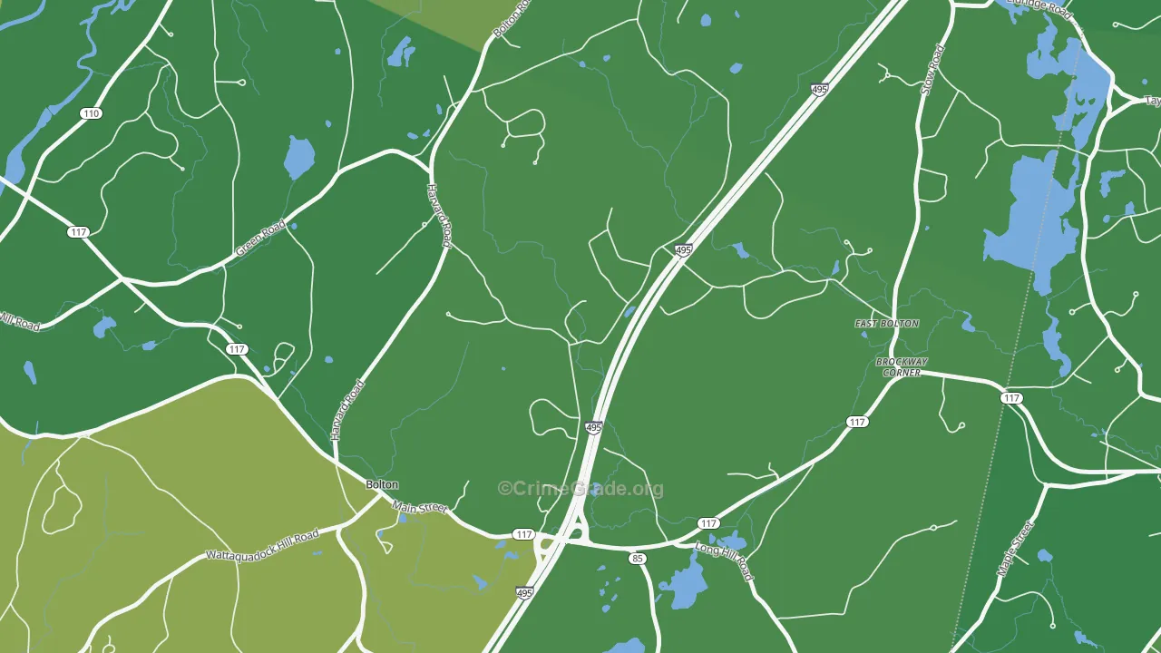 South Bolton, MA Map of Vandalism Rates